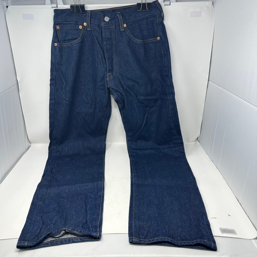 Levi Jeans Men 32x34 Blue 501 Original Fit Straight Leg Button Fly Denim